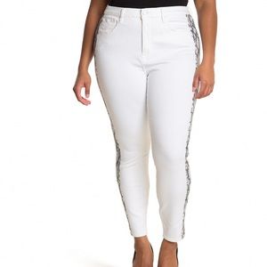 Good American good le snake stripe jeans sz 10/30